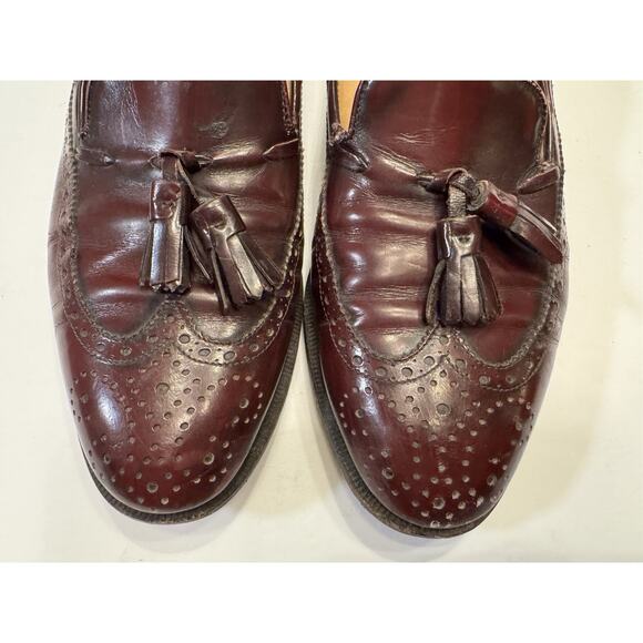 6.5 D Salvatore Ferragamo Brown Leather Tassle Loafers Wingtip main image 13